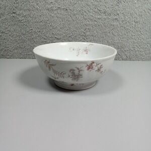 J&G Meakin Hanley England Antique Semi-Porcelain Floral Transferware Bowl 6in